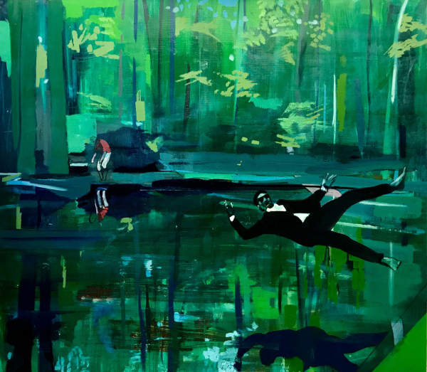 Kenneth Blom · The pond · 2018 · 140 x 160 cm