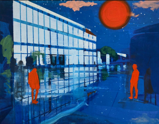 Kenneth Blom · Red sun. Art Karlsruhe · 2020 · 100 x 120 cm