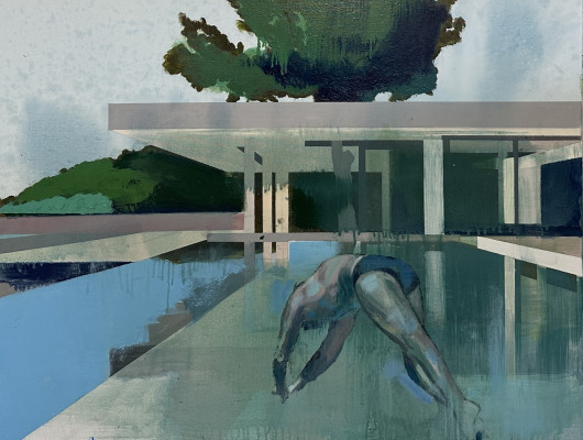 Kenneth Blom · Tad gallery Oslo The swimmer · 2025 · 100 x 120 cm